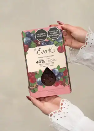 Barra de chocolate al 40% cacao EVOK