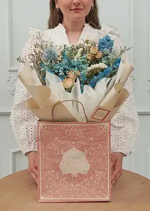 Bouquet Blue En Bolsa