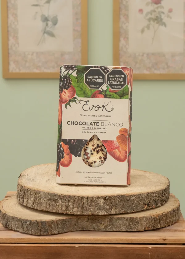 Barra de chocolate blanco EVOK