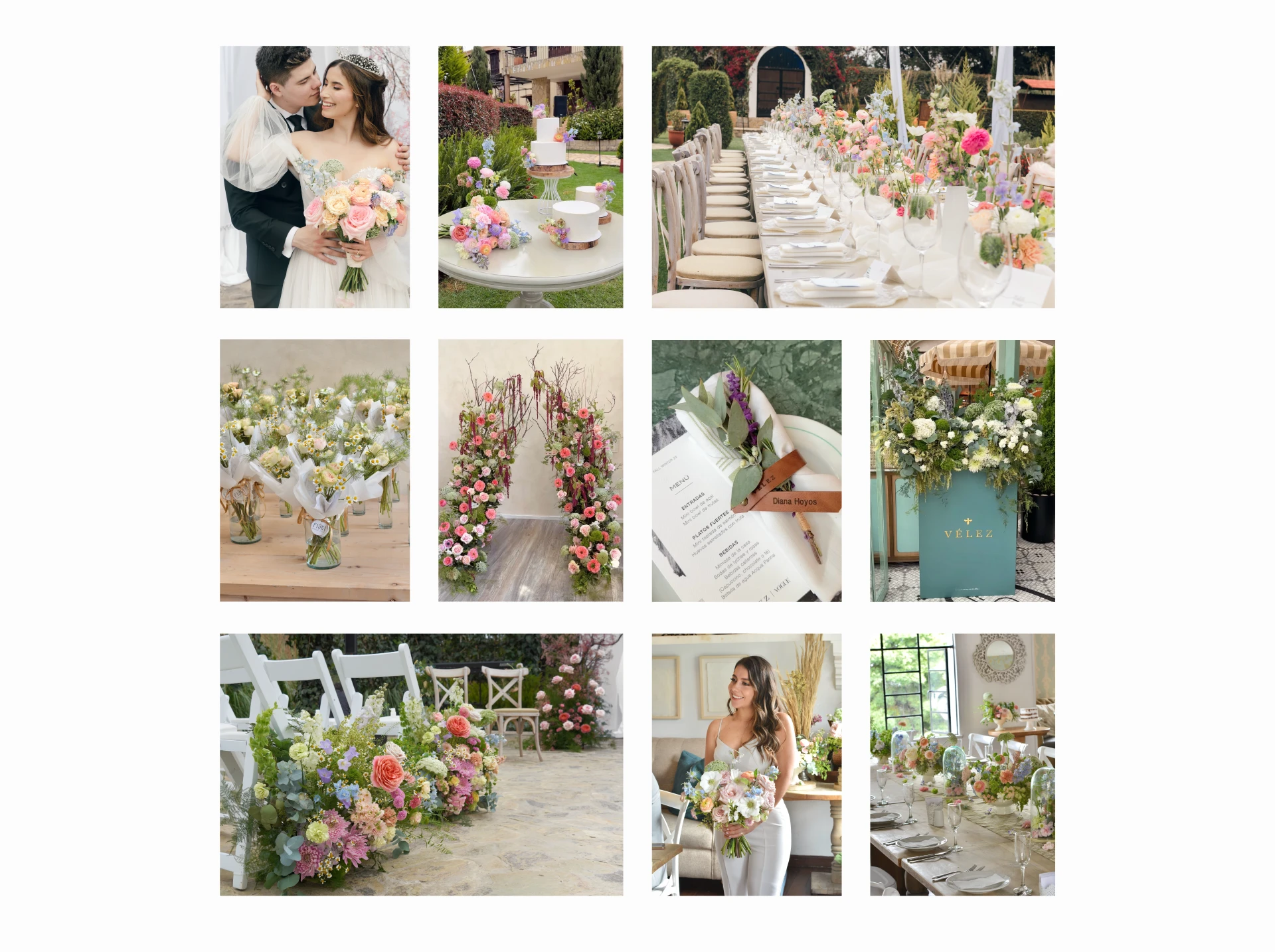 Montaje floral de boda